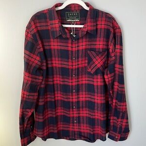 NWT Jachs Men's Recycled Flannel Button Up Shirt / Size 2XL